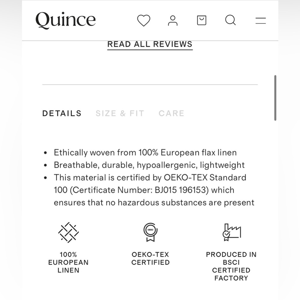 Quince European Linen Button Shirt XS - Picture 5 of 14